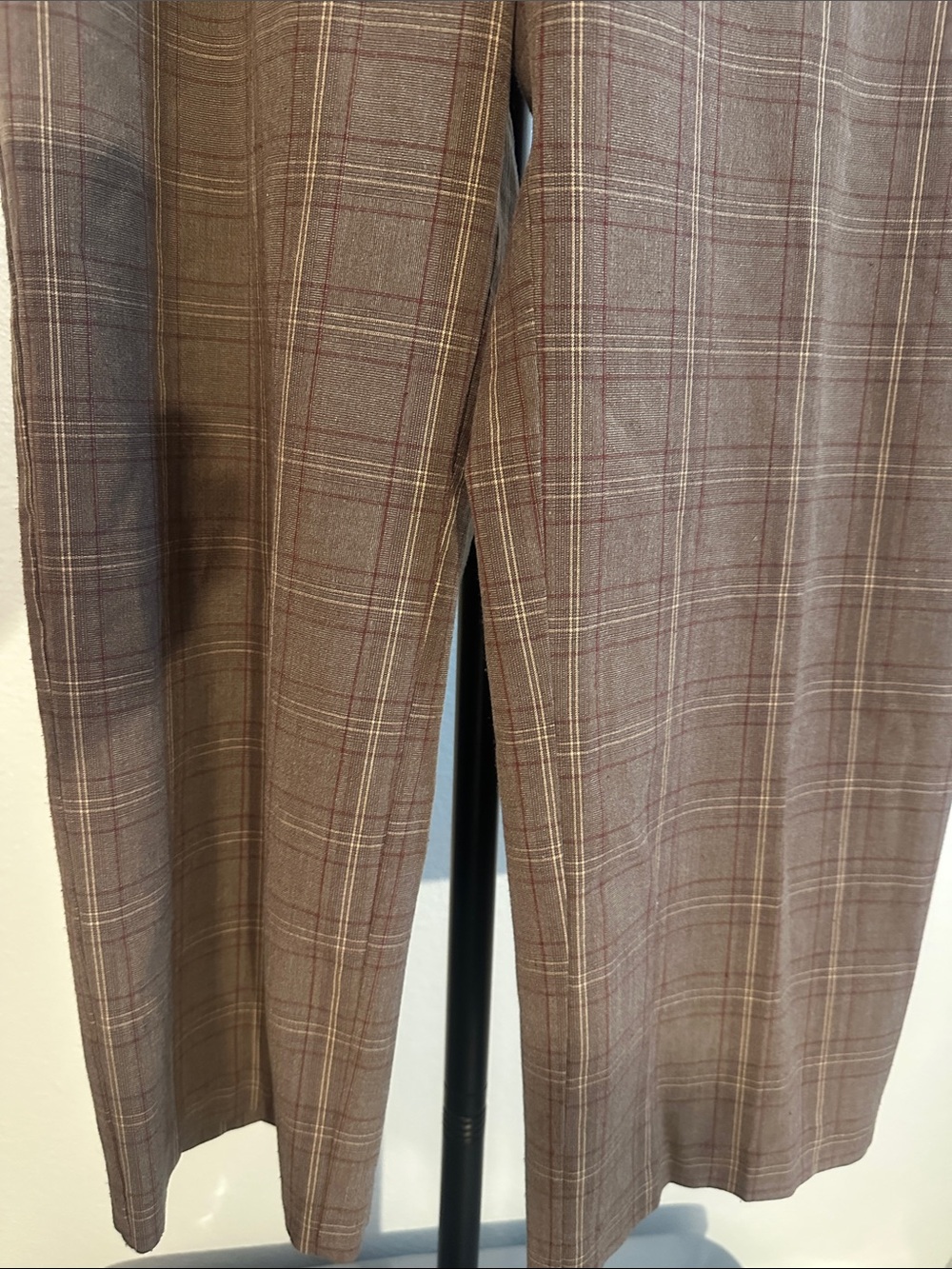 Sag Harbor Brown Plaid Women's Trousers petite - Picture 3 of 4